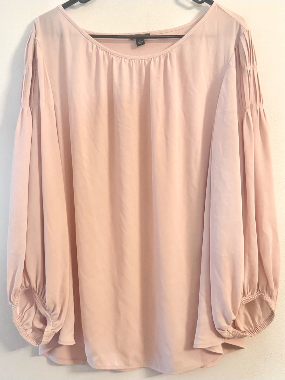 Ann Taylor Women's Blush Pink Balloon Puff Sleeve Relaxed Fit Top Size XXL - Picture 2 of 8